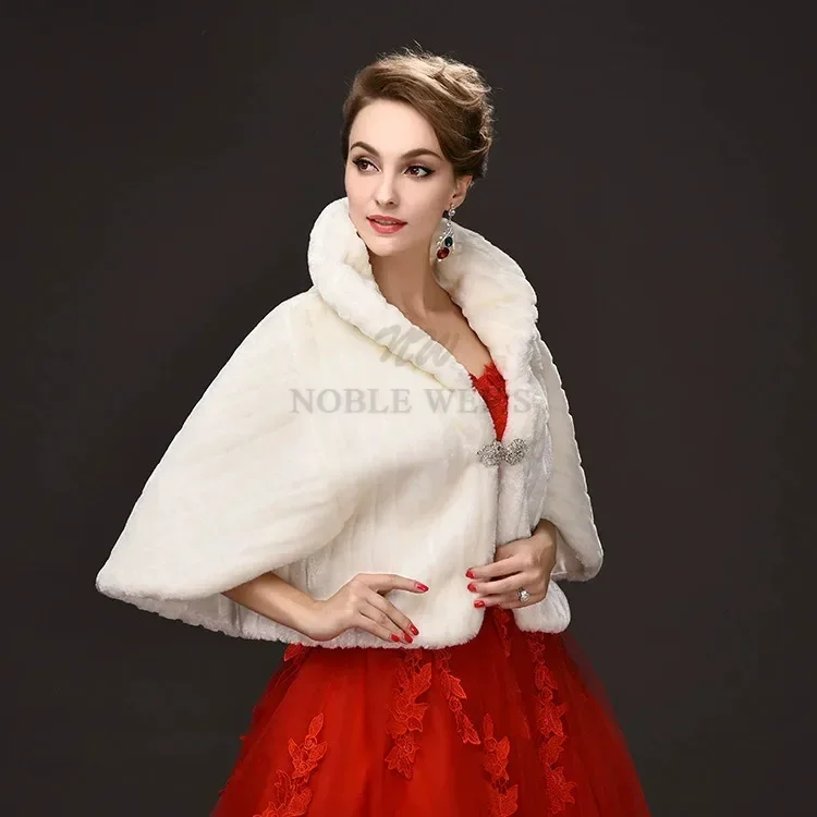 Faux Fur Wedding Bolero Bride Jacket Shawl Bridal Wrap Customized