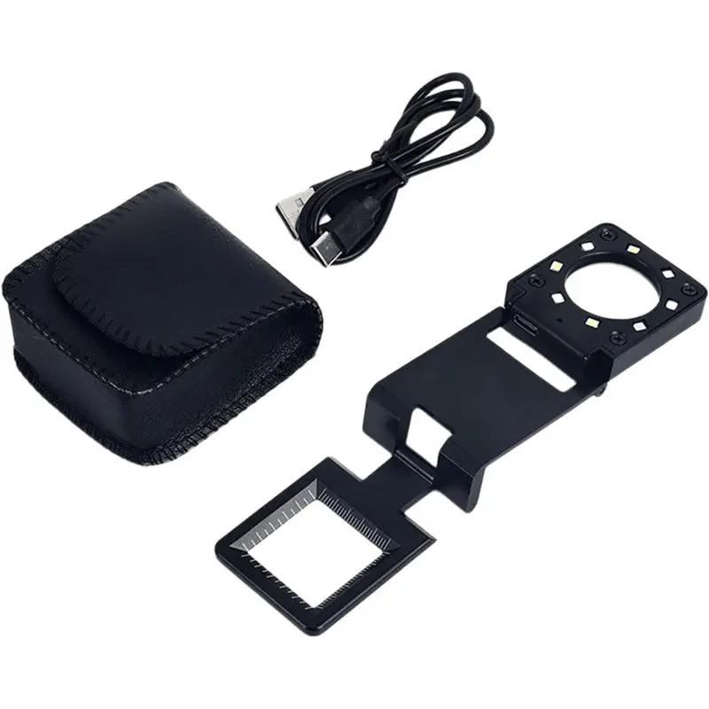 A34R& Upgraded 5X Magnifier With Light - Portable Rechargeable Magnifier For Detailed Inspection Of Antiques, Jewelry, Fabric