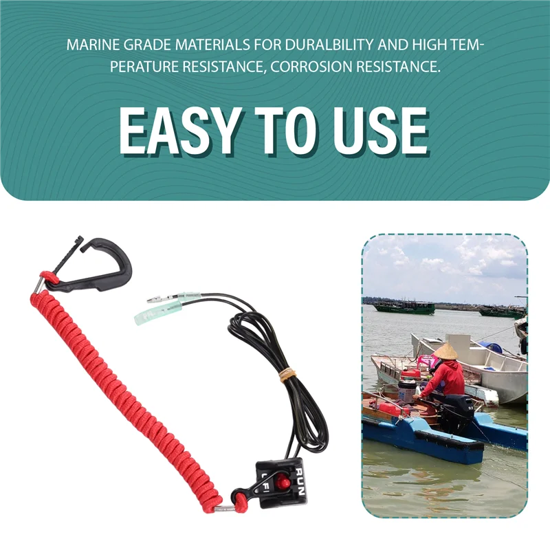 AB96-Tali Pengaman Berhenti Sakelar Pembunuh Perahu 87-19674A07 19674A07 untuk Mercury Mercruiser