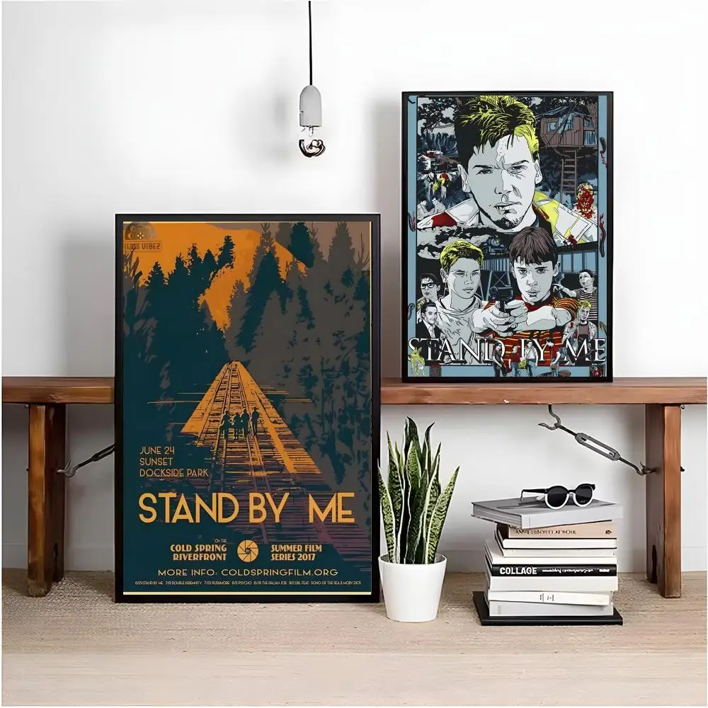 قصة الدراما الكلاسيكية فيلم S-Stand By Me-MT ملصق قماش HD ملصق جدار الفن الداخلي المدخل ديكور المنزل عطلة