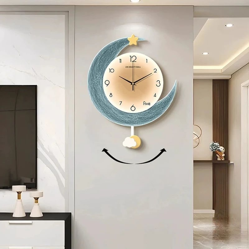Round Unique Wall Clock Fashion Premium Upgrade Living Room Digital Clock Luxury Modern Design Relojes De Pared Home Decor Items