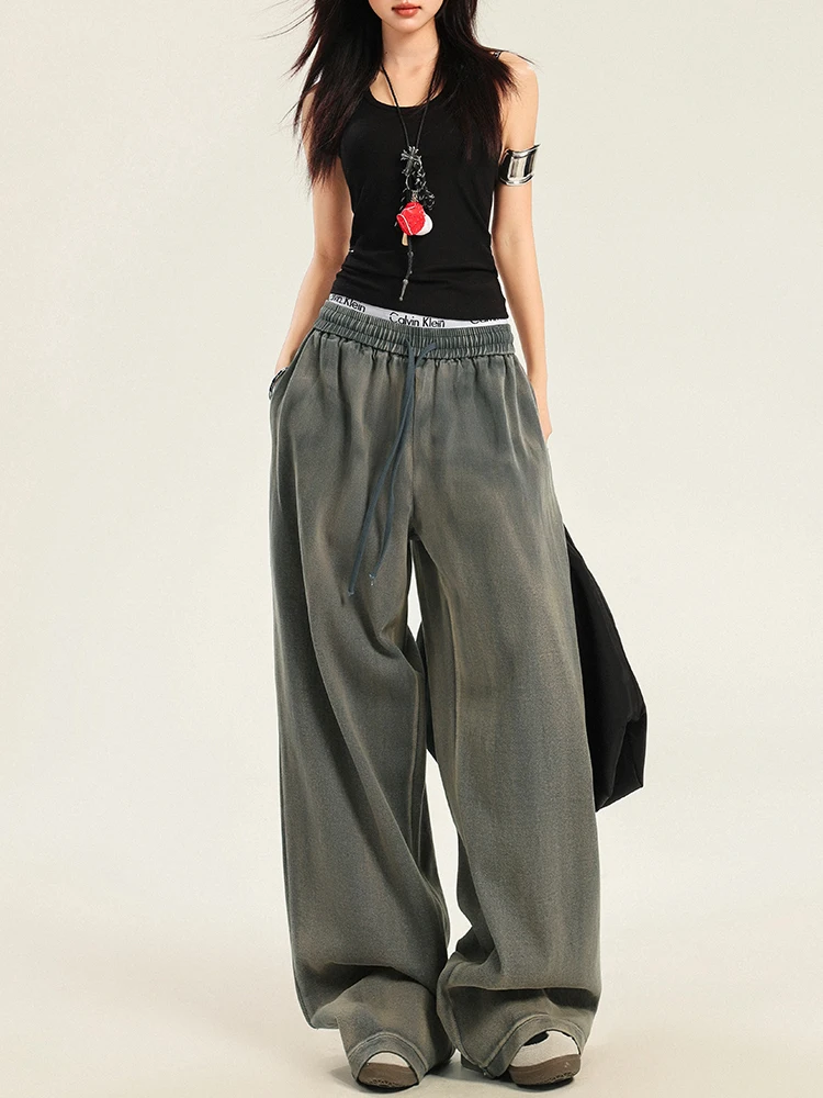

Women's Y2k Cargo Pants Harajuku Aesthetic Streetwear Parachute Pants Japanese 2000s Style Vintage Trousers Fashion Clothes