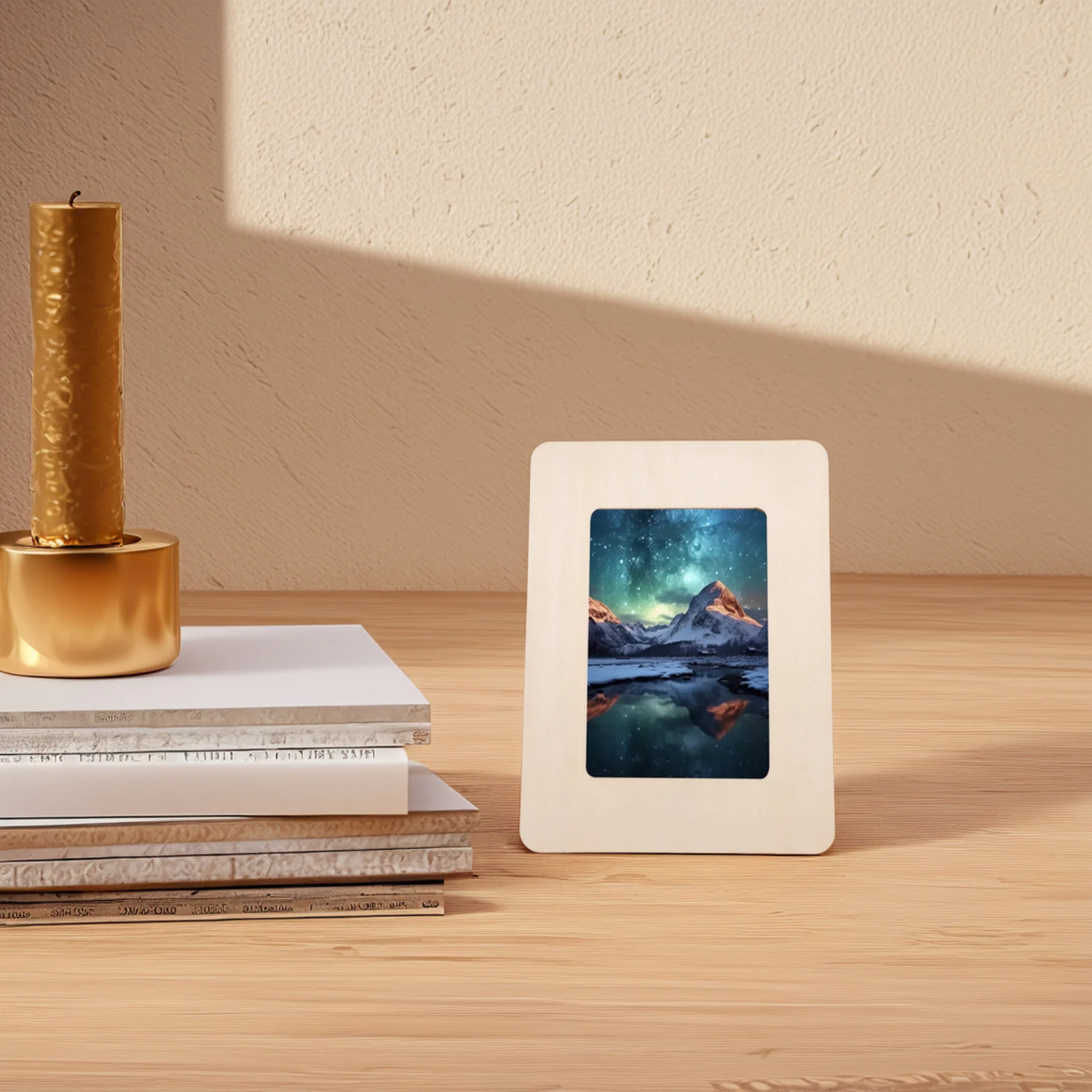 10Pcs Wooden Blank Photo Frames DIY Craft Kits for Kids Creativity Material Special Decoration Living Room Bedroom