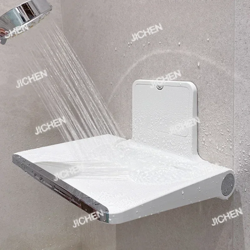 

Folding Bath Seat Anti-skid Wall Shower Stool, Elderly Bathroom Chair, Moisture-proof Toilet Bench 124