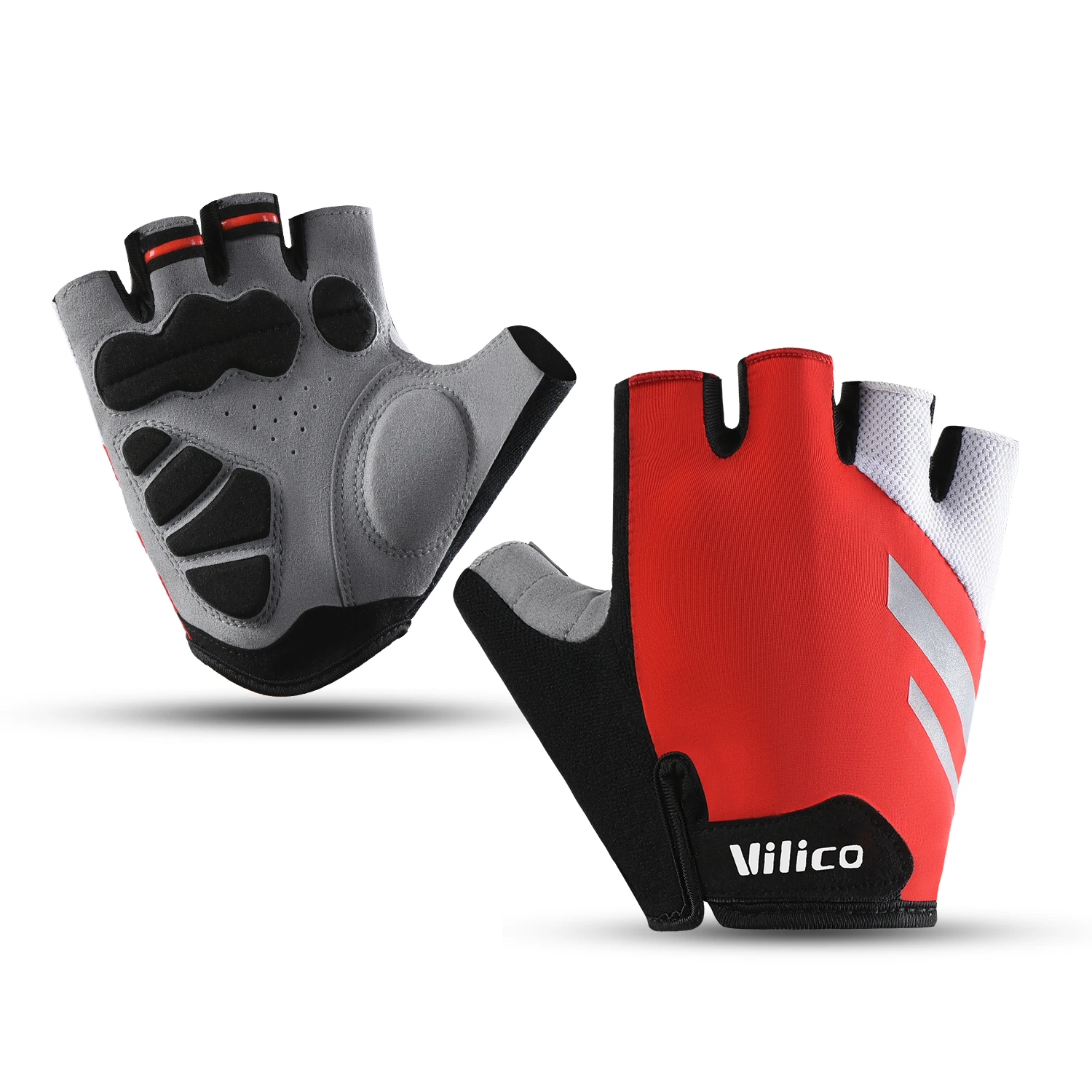 Guantes de medio dedo para bicicleta de montaña, pantalones cortos transpirables para primavera y verano, guantes de ciclismo acolchados de Gel para hombres y mujeres