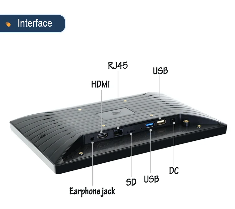 Factory Price 10. 1inch Wifi RJ45 PoE Linux Debian 10 Digital Screen Advertising for Queue Management