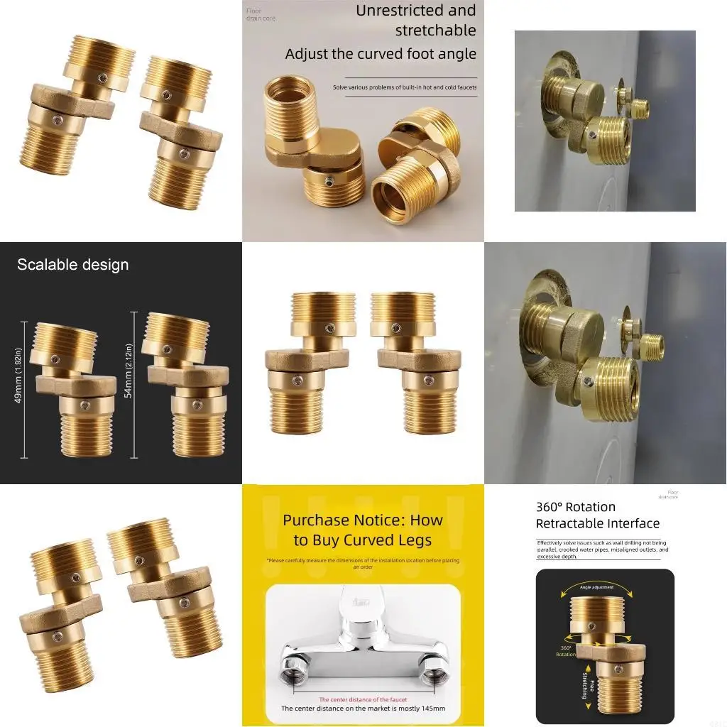 

Q81C 2 шт. медные изогнутые ножки, настенный эксцентриковый винт, угловой, простой в установке
