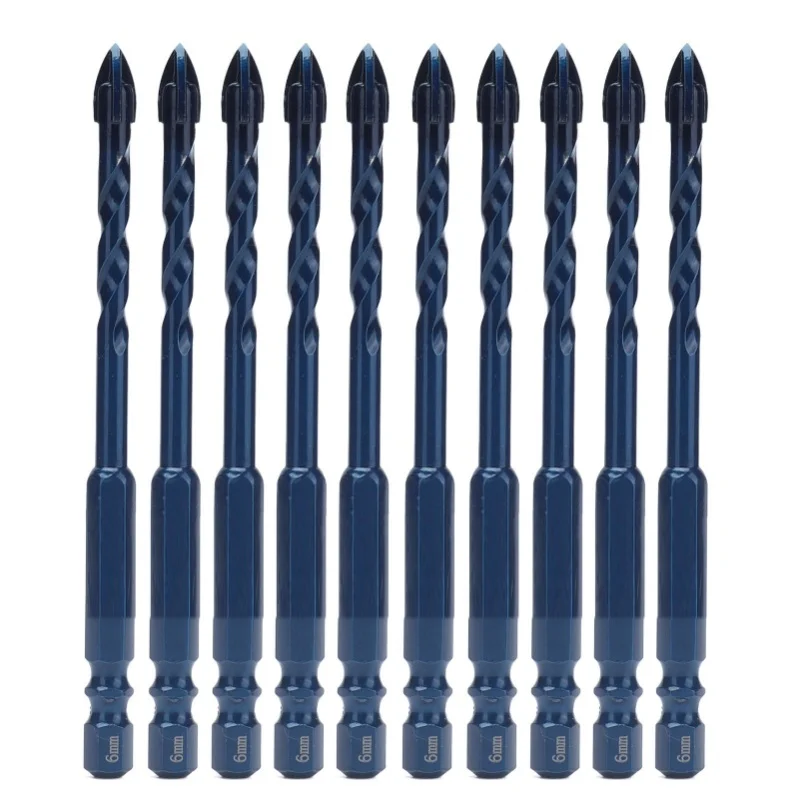 10pcs-cross-spearhead-drill-bit-carbide-bits-with-1-4in-hex-shank-for-ceramic-marble-glassdark-blue-6mm-hole