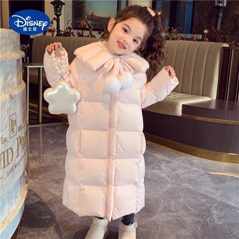

Disney Girls' Long Knee-Length Puffer Coat: Thick Warm Winter Jacket for Kids & Toddlers, Cozy & Casual Outerwear