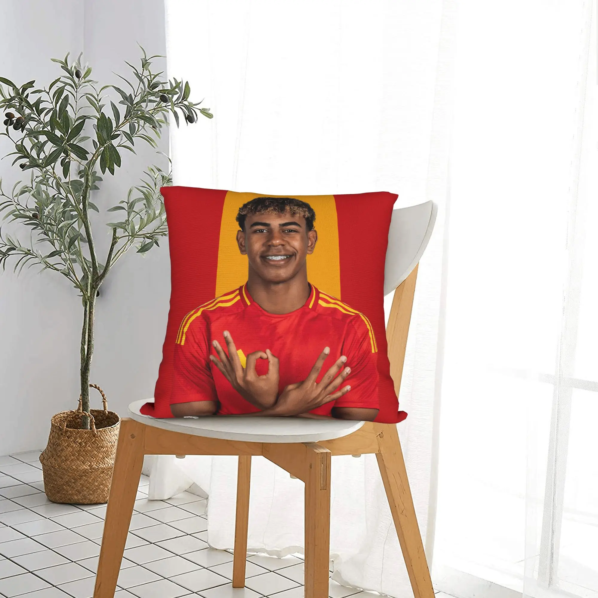 Lamine Y-Yamal Football Soccer Pillowcase Double-sided Printing Cushion Cover Decorations  Pillow Case Cover Home Zippered