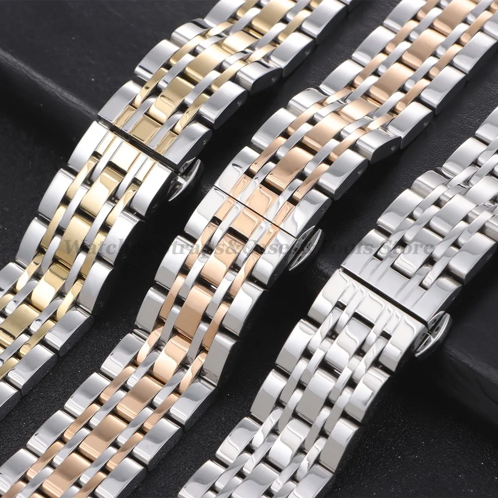 12/14/16/18/19/20mm/21mm/22mm/24mm Stainless Steel Wacth Strap for Armani for Tissot for Citizen Strap Men Women Sport Watchband view 3