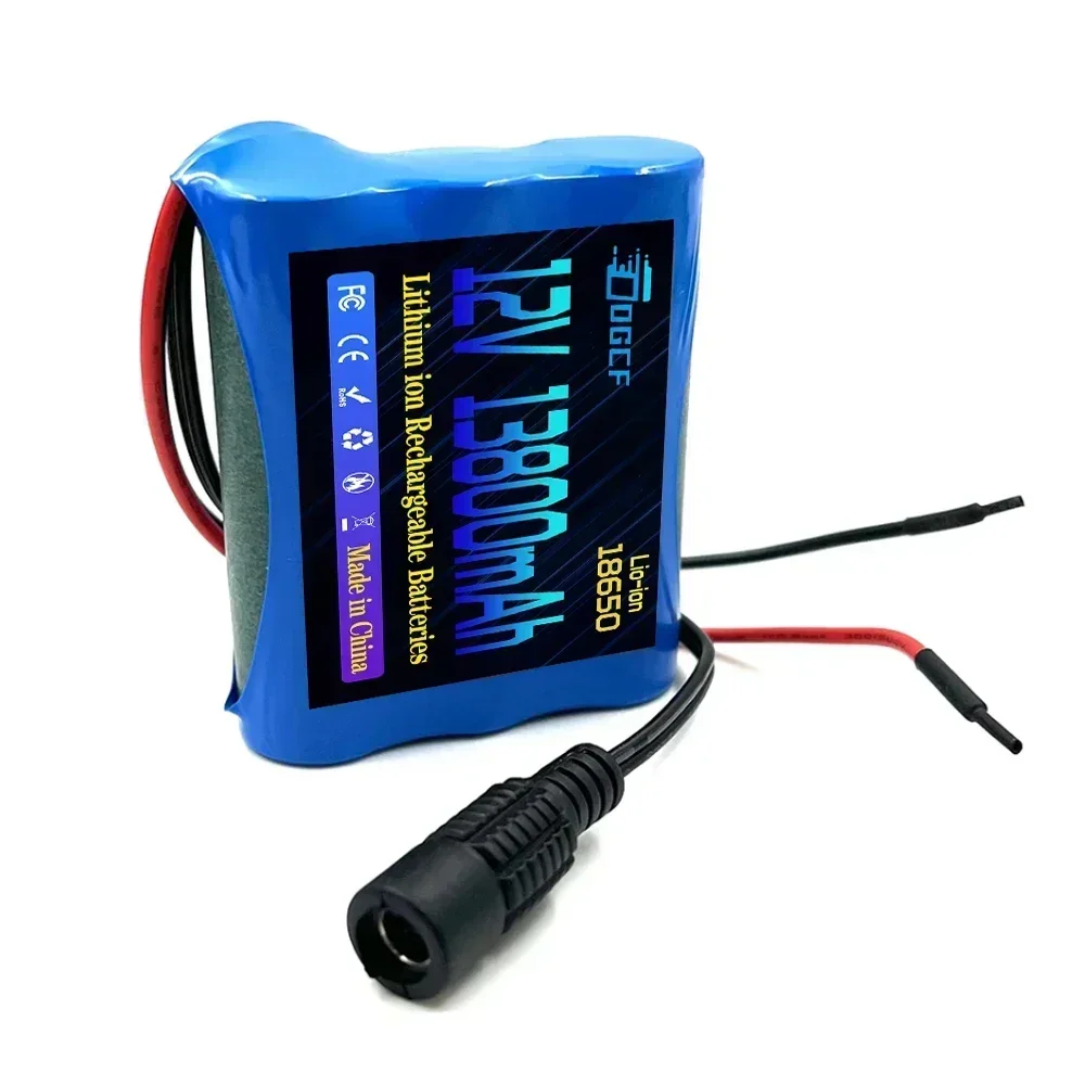 12 V 13800 mAh 3S1P 18650 Lithium 🔋 Akku für Lautsprecher, Taschenlampe, CCTV, GPS, Suchscheinwerfer, langlebig, wiederaufladbar