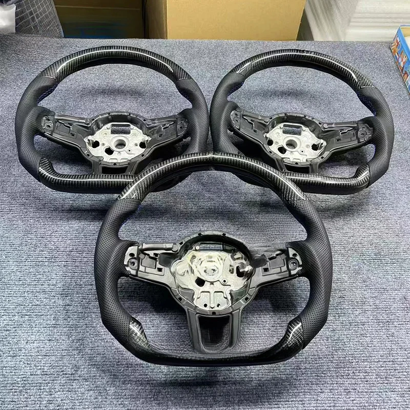 

Руль из карбона и кожи для Volkswagen Golf 7 7.5 GTI GTD GTE R 2013-2020, Polo GTI, Tiguan, Passat DSG