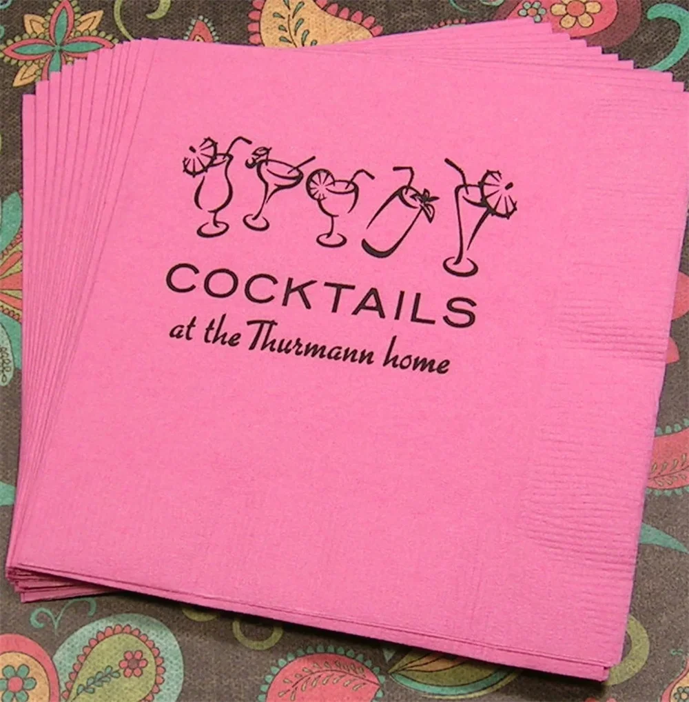 50PCS Cocktail napkins personalized napkins for your next cocktail party great hostess gift napkins