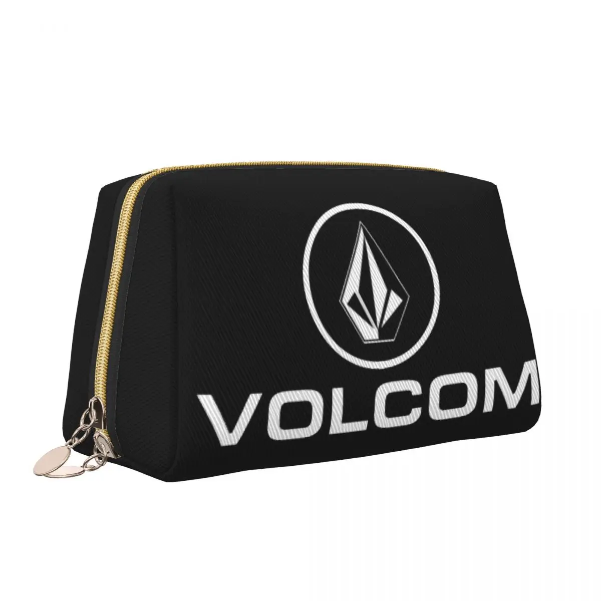 Custom Volcoms Logo Toiletry Bag for Women Makeup Cosmetic Organizer Ladies Beauty Storage Dopp Kit Box