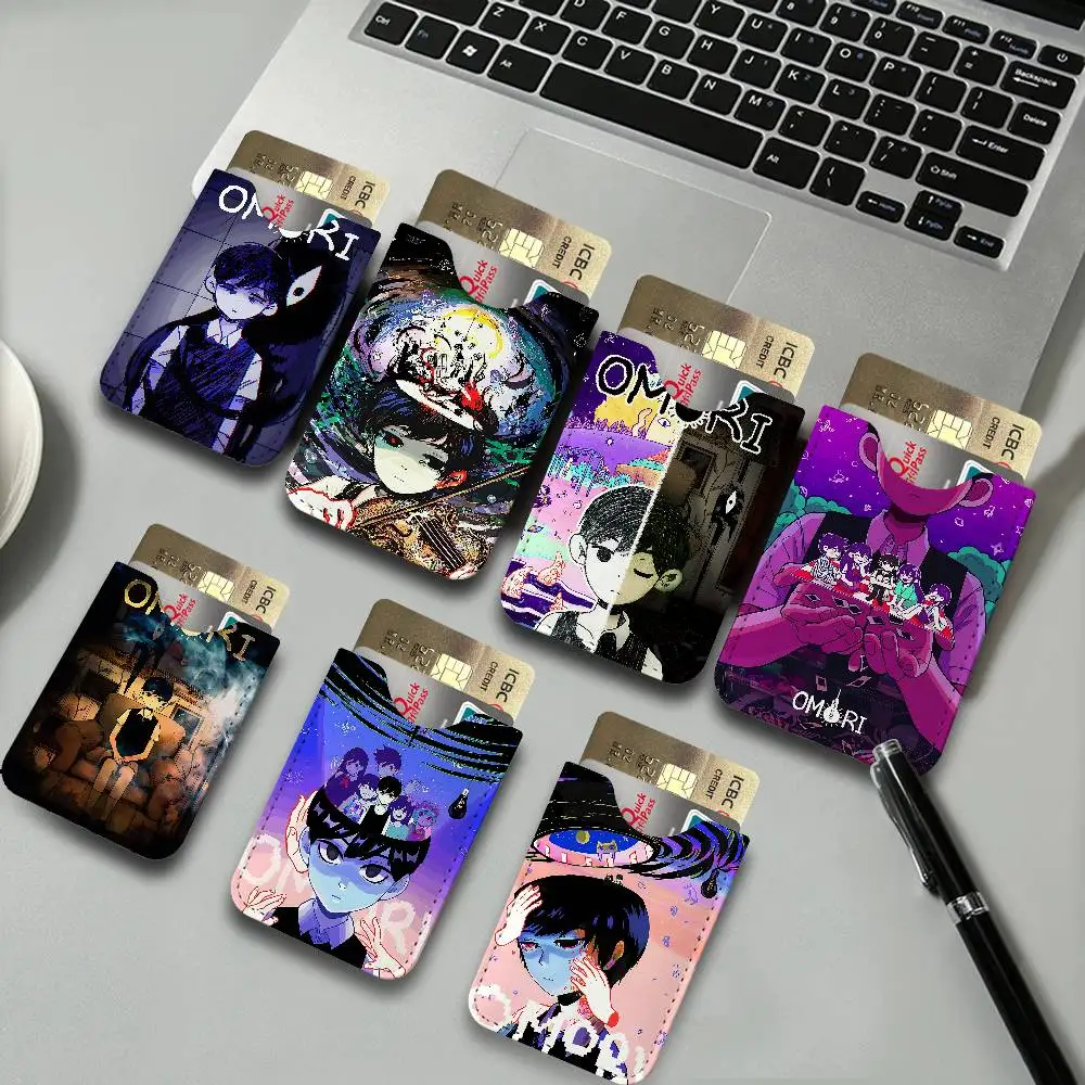Video Game Y-Yandere Simulator Men Leather Card Case, Minimalist Mini Credit/Bus ID Card Holder