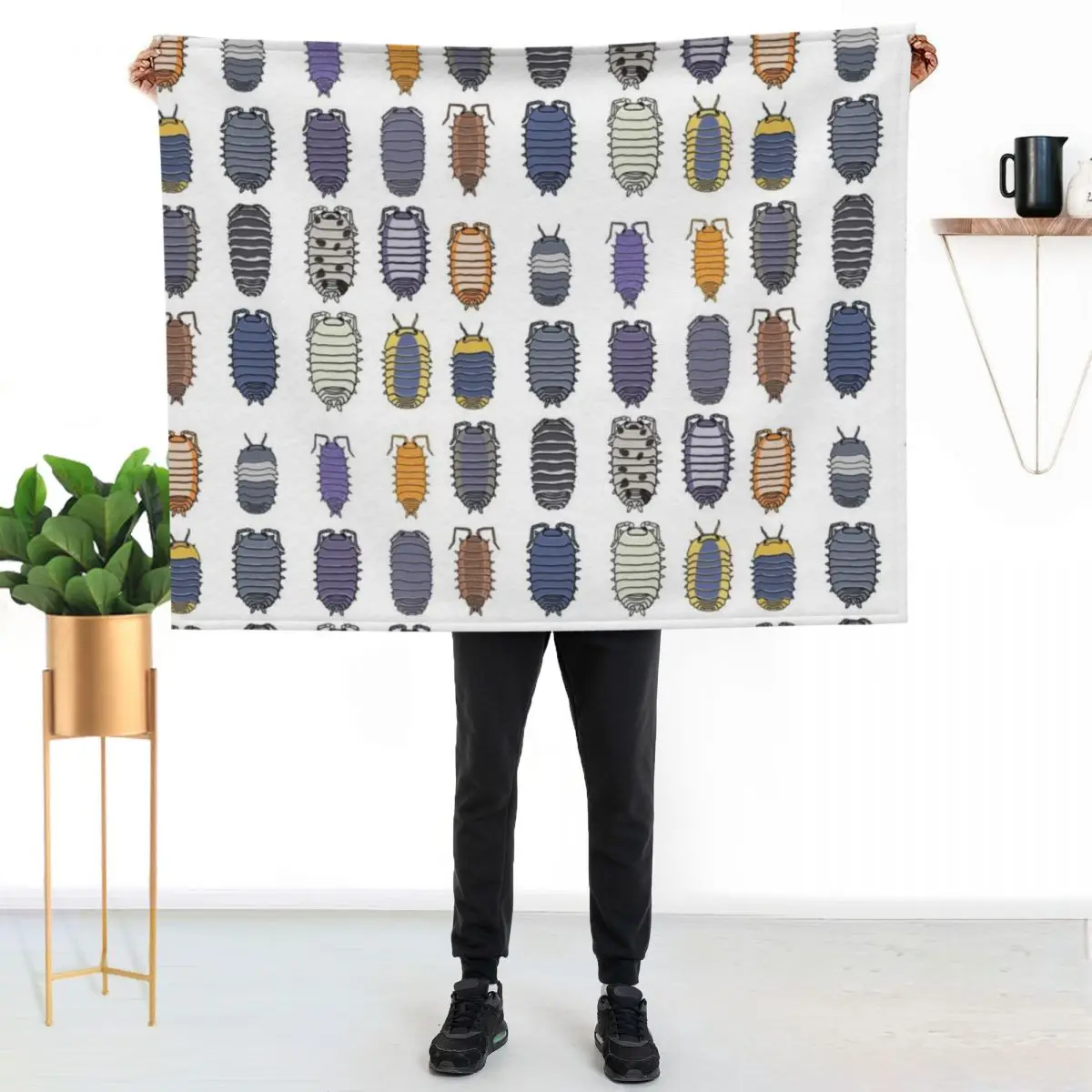Isopods Throw Blanket Giant Sofa Flannel Fabric Designers Decorative Throw Beach Thermal Blankets