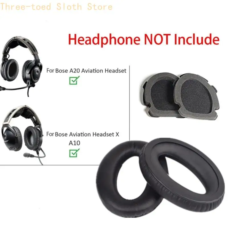 Universal Kopfhörer Ohrpolster Ohr Kissen für Aviation Headset X A10 Kopfhörer Ohr Pads Ersatz E74A – Detail 10