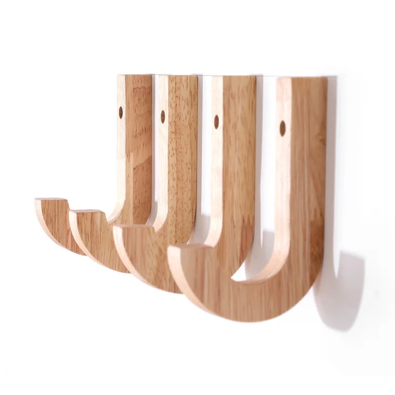 Nordic Natural Wood Clothes Hanger Key Holder Creative Porch Wall Hanging Wooden for Coat and Hat Hook Home Decoration