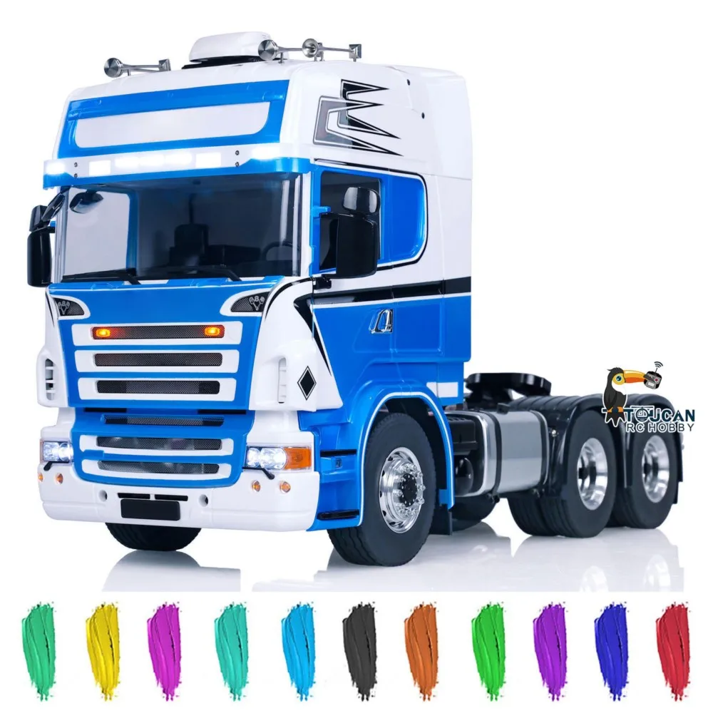 1/14 TOUCAN Metal Chassis 6x6 RC Tractor Truck Radio Control Cars with Sound Light System Vehicle Motor Servo Toys Model Machine