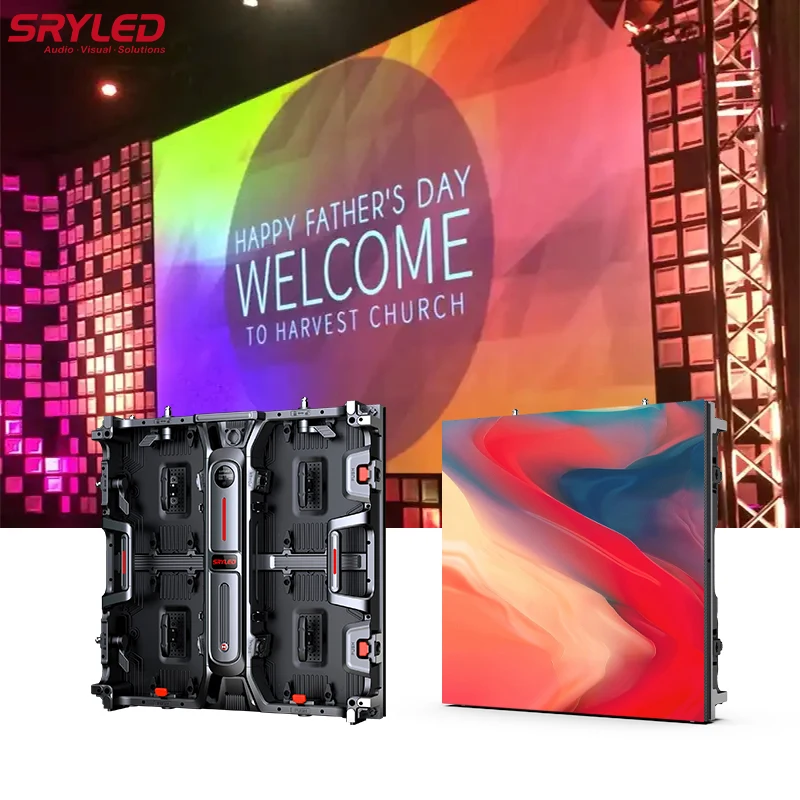 

SRYLED 500x500mm/500x1000mm Outdoor LED Wall Display Stage Background P1.9 P2.6 P2.9 P3.91 Seamless Splicing LED Video Screen