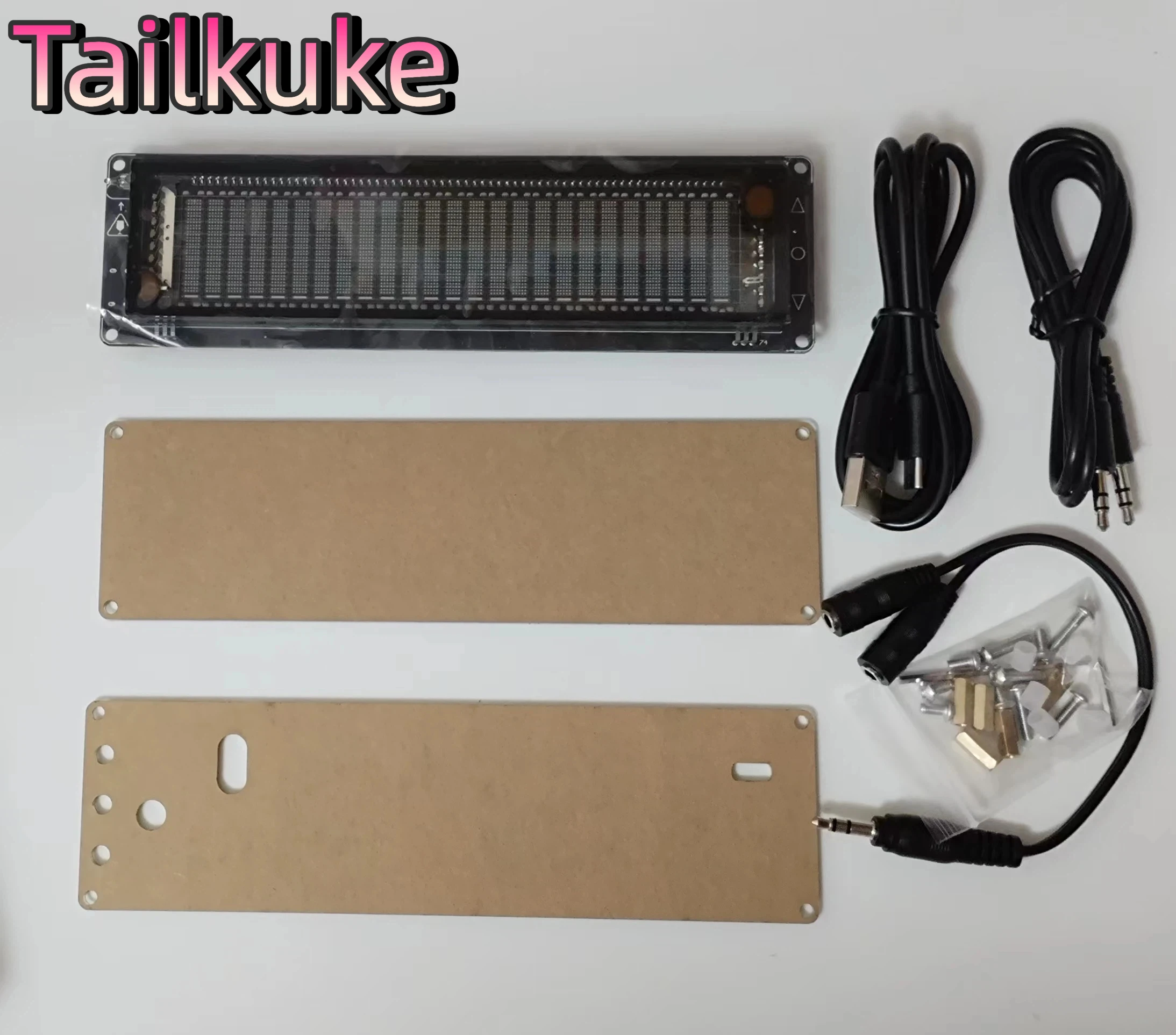 AK2515VFD V3.0 voice-controlled music spectrum indicator light electronic digital clock voice-controlled line control can be