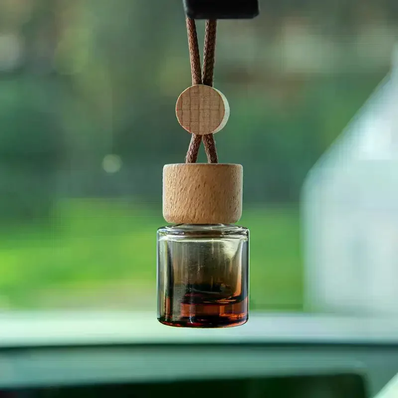 

1Pcs Car Essential Oil Diffuser Fragrance Air Freshener Scent Perfume Bottle Ornament Small Round Cap Empty Bottle Pendant