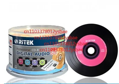 Black CD-R Blank disks Recordable 700MB 80MIN 52X 50 CD Disc Blank With 5 colors