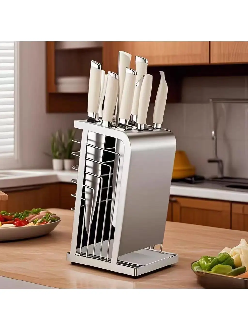 

Stainl Steel 304 Knife Holder Kitchen Storage Ra Knife Utensil Stand Cutting Board Storage Wall Mounted Knife elf