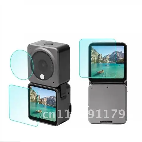 Tempered Glass For DJI Osmo Action 2 Pocket2 Full Cover Camera Lens + Screen + Front Screen Tempered Glass Film Screen Protector