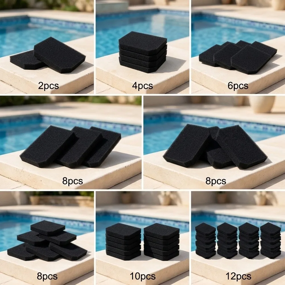 2/4/6/8/10/12pcs Ultra-Fine Filter Sponge For WYBOT M1 M2 WY300 WY310 WY320 WY350 Robot Pool Cleaner Filter Replacement Parts
