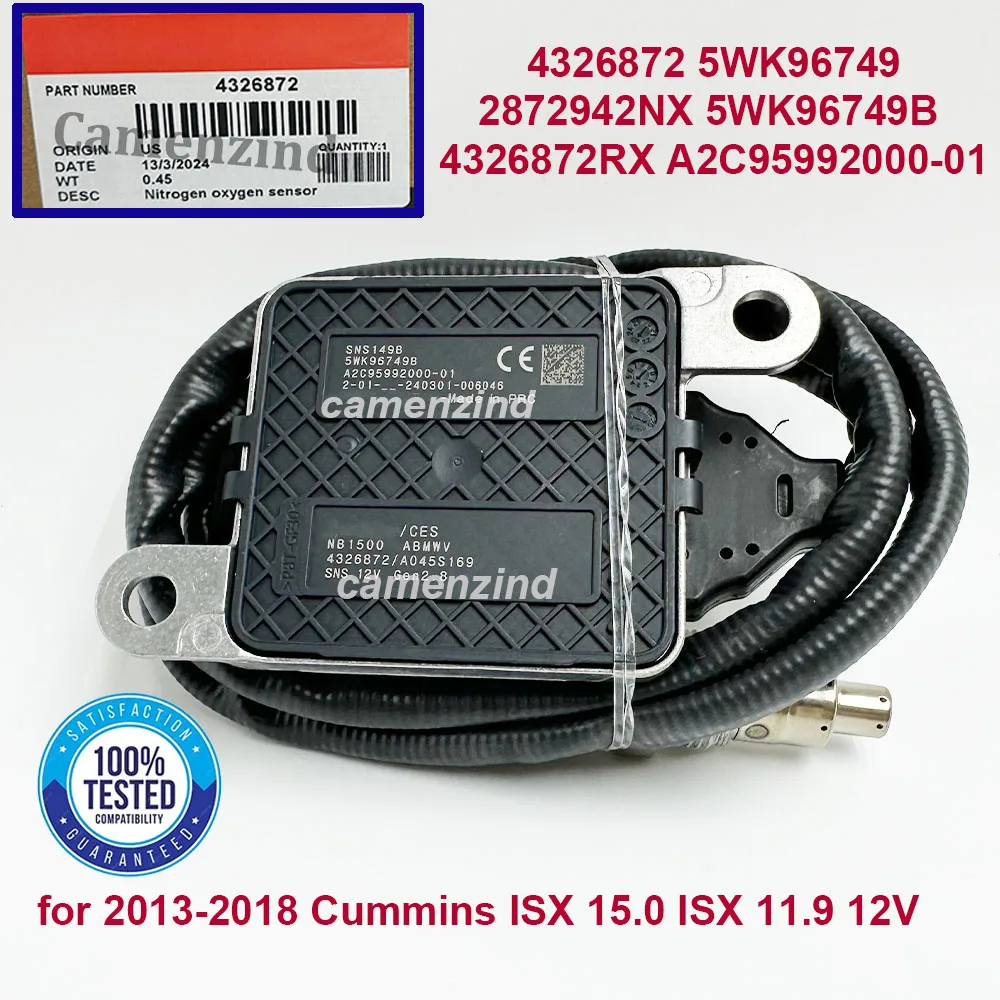 

OEM 4326872 5WK96749 2872942NX 5WK96749B High Quality Nitrogen Oxide Sensor for C-ummins 12V 5WK9 6749B 1 year warranty