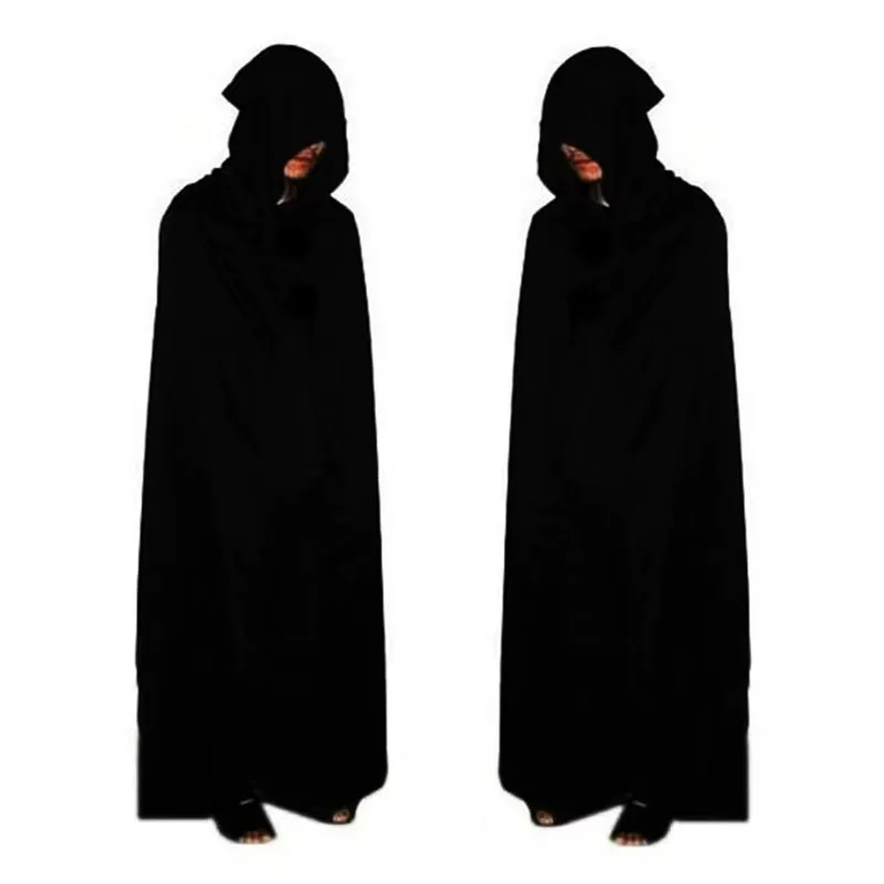 Sexy Halloween Costumes for Women and Men, Hooded Cape, Transparent, High Neck 7.0, Sex, Stage Show