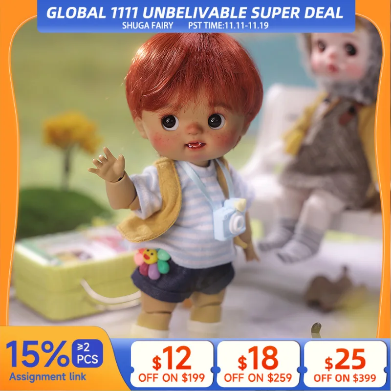 

Omelet 1/6 BJD кукла срезанная Одежда Куртка и красная шляпа Смола Искусство игрушки Сюрприз подарок куклы для девочек