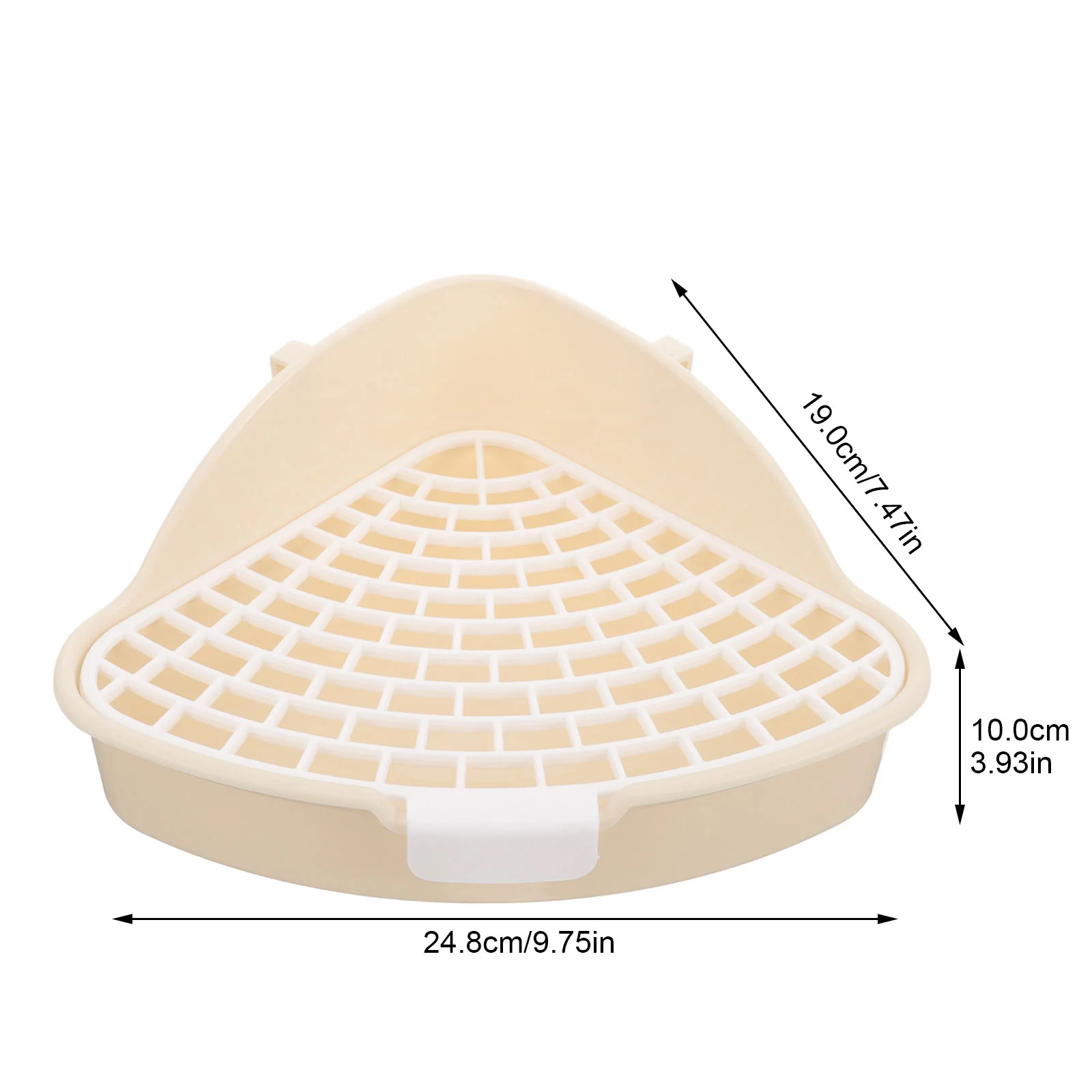 Pet Triangle Potty White Corner Litter Box for Chinchilla Guinea Pig Ferret Small Animals Splash Proof Edge