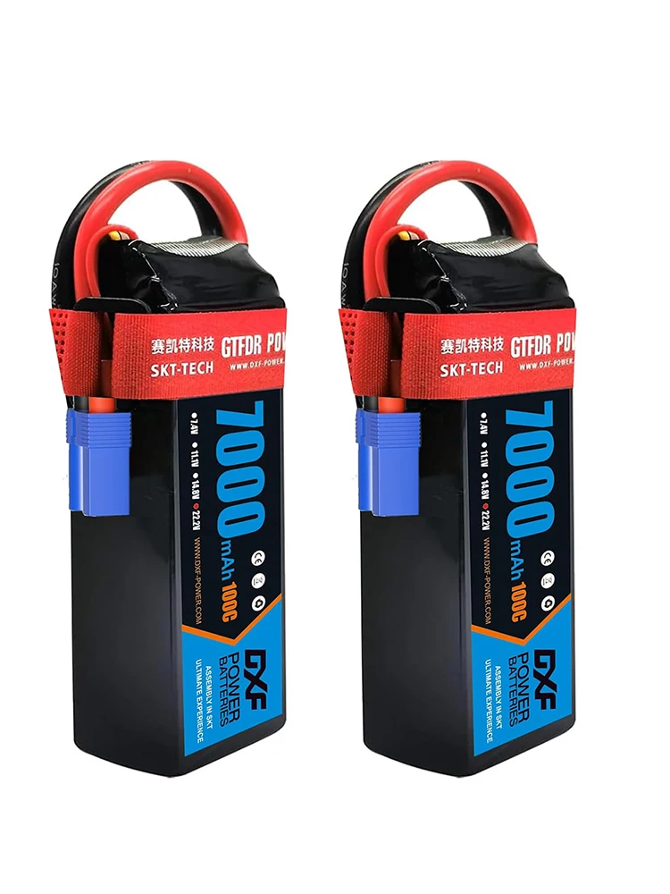 DXF 6S Lipo Batterij 22.2V 7000mAh 100C Soft Case Batterij XT90 XT60 EC5 Connector voor Auto Vrachtwagen tank RC Buggy Truggy Racing Hobby - afbeelding 2