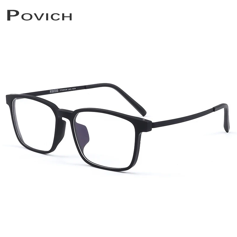 

POVICH TR90 Frame Titianium Anti Blue Light Glasses Ultralight Unisex Eyewear Prescription Spectacles Computer Optics