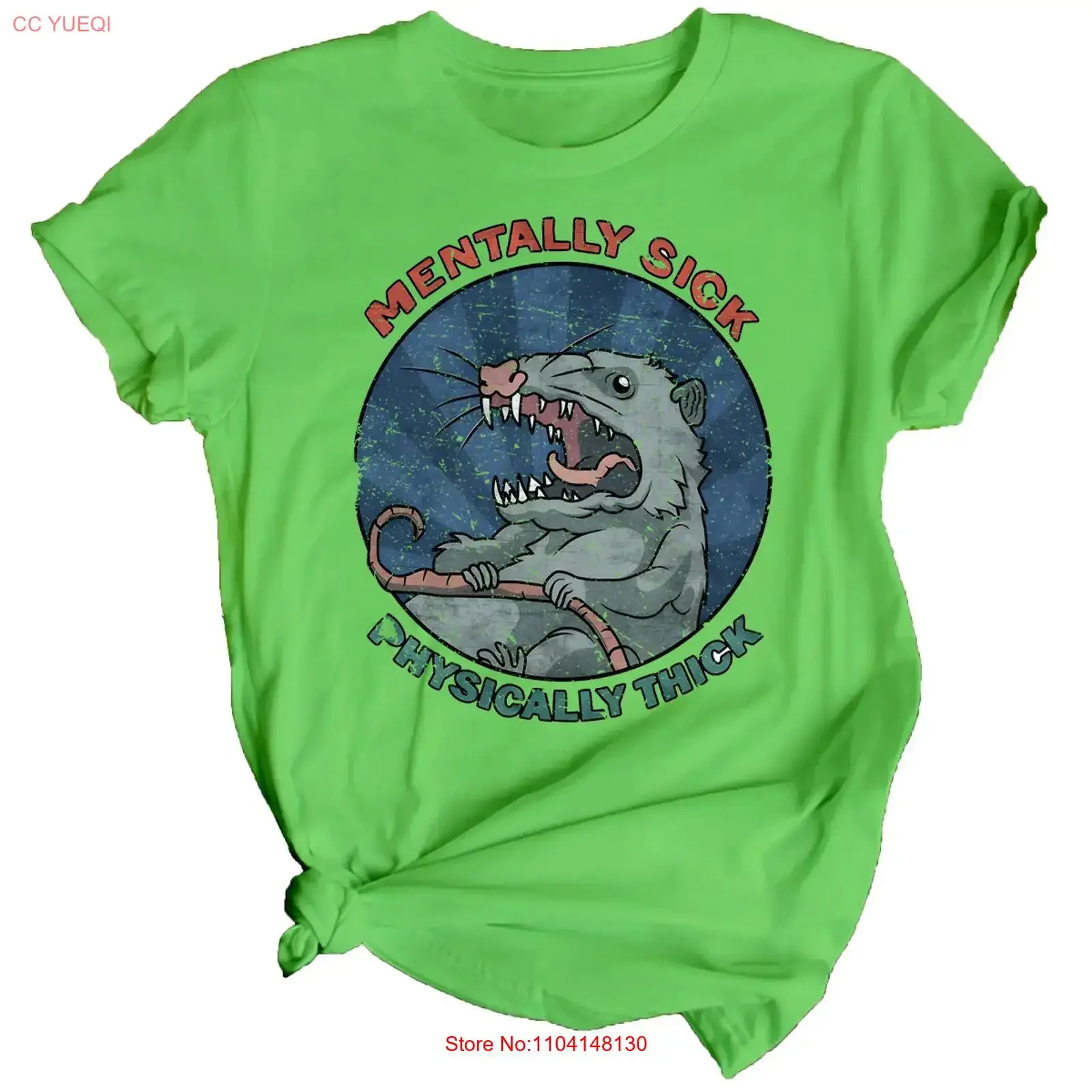 Womens Rat Mental Health Awareness T Shirt Top Anxiety Emotional Wellness MHA vintage Washed Unisex streetwear Stylish