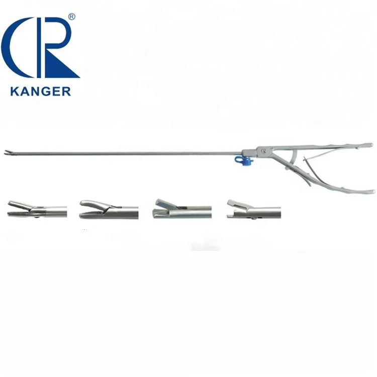 Medical surgical laparosopic instruments reusable stainless steel operation V-shaped self-righting Needle Holder without teeth