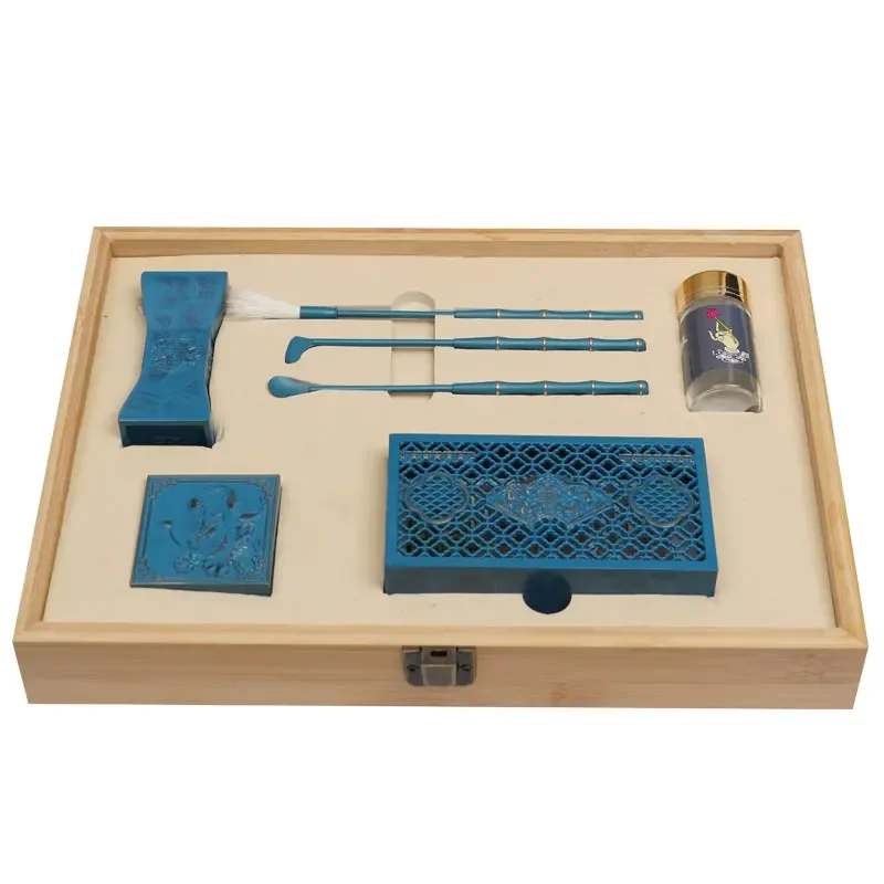 

Incense Tools Citron Set Agarwood Sandalwood Incense Face Powder Incense Molding Tool Color Copper Blue Burning Craft