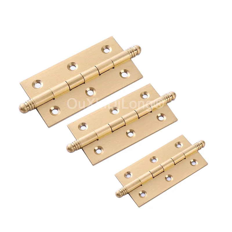 

10PCS 2"/2.5"/3" Solid Brass Furniture Butt Hinges Cabinet Cupboard Door Butt Hinges Folding Hinges Decorative Hardware FG912