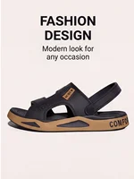 Men 2 Way Wear Sport Sandals Thick EVA Platform Slides Adjustable Strap Non Slip Beach Slippers Summer Outdoor Footwear 3