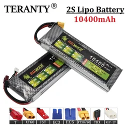 7.4v Battery Lipo 2S 7.4v 10400mAh 30C with T Deans XT60 EC5 TRX connector For RC Toy Car Truck Boat Drone RC Parts Rechargeable