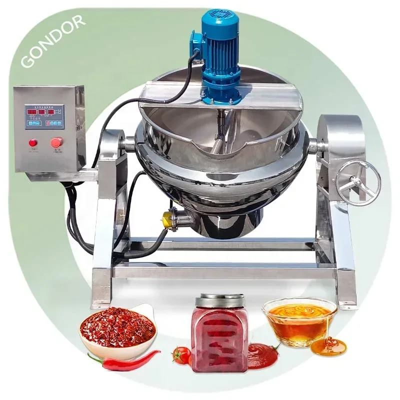 Meat Vegetables 200ltr Small Cengho Automatic Fire Oil Planetary Cook Mixer Machine Scraper with Frame