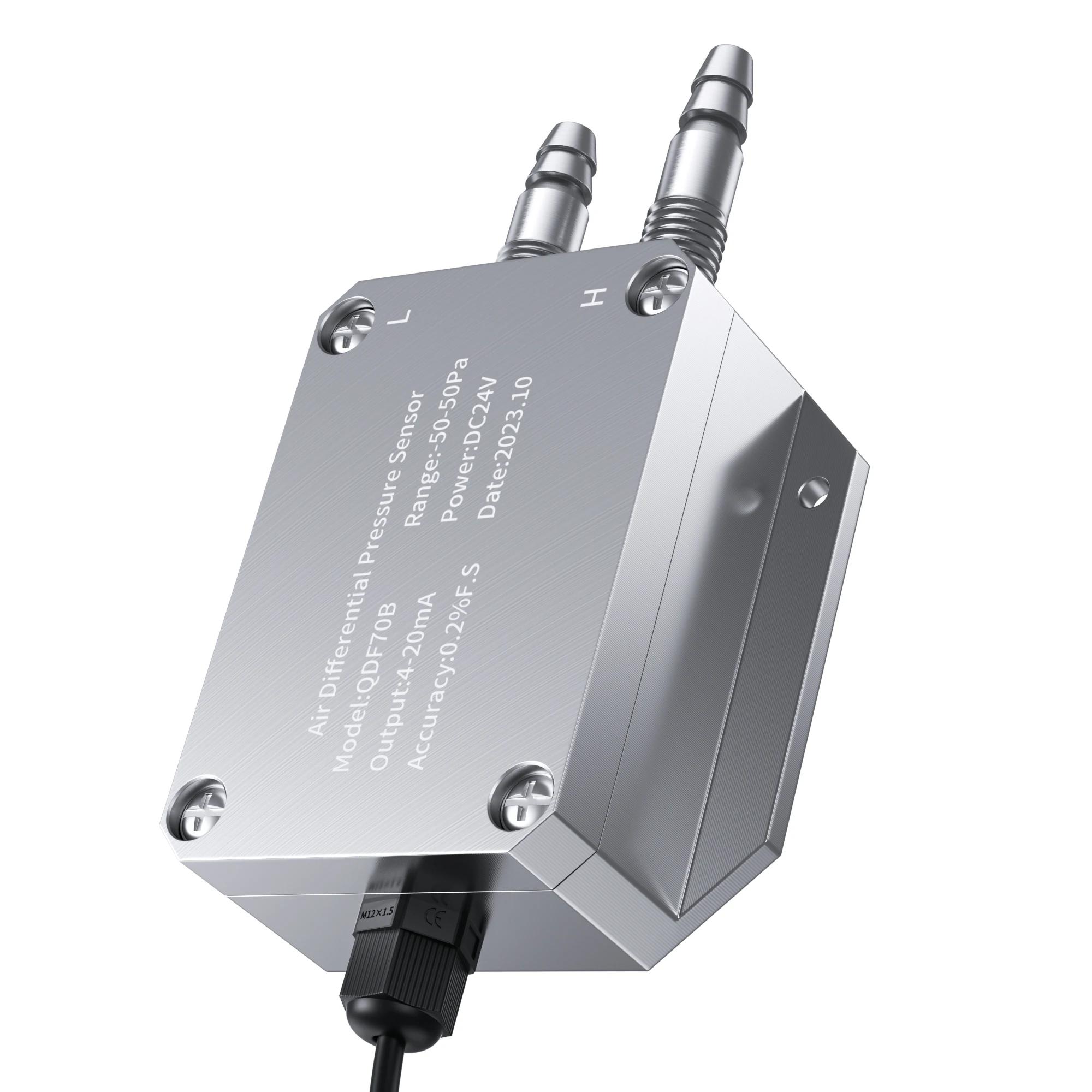Imagem -04 - Sensor de Pressão Diferencial ar e Vento Pressão Transmissor 420ma 010v Saída Qdx50d 3kpa 5kpa 50pa 200pa