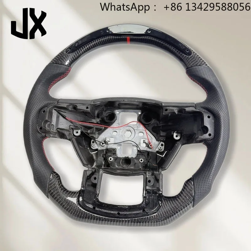Customized Carbon Fiber LED Leather Steering Wheel for 2015-2020 for Ford F150 Raptor Car Interior Accessories