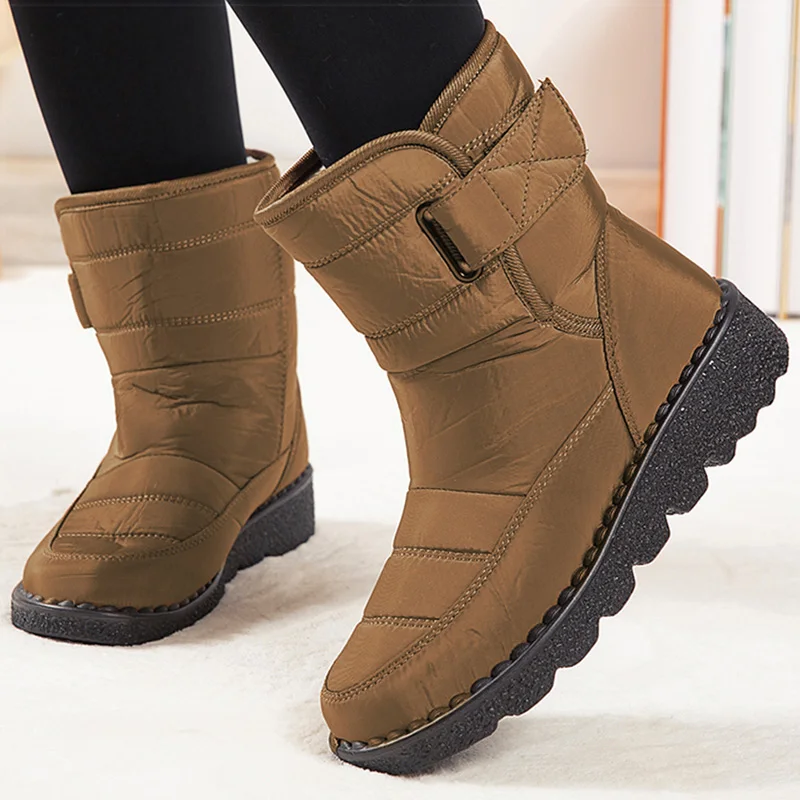 Women's Boots Heels Low Women Winter Boots 2024 Trend Winter Shoes For Women Waterproof Snow Botas Mujer Heels Boots With Fur