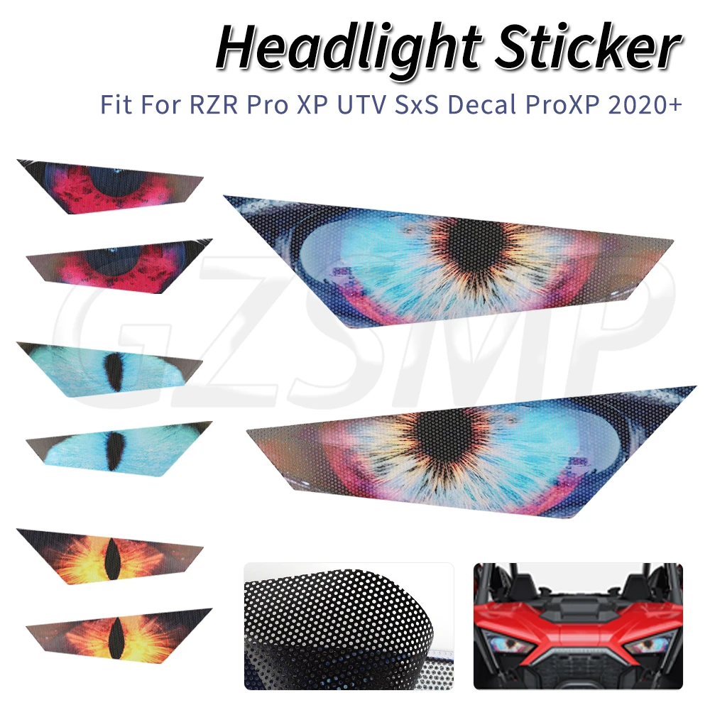 

Fit for Polaris Rzr Pro Xp R 4 TURBO R 2022-2024 UTV Headlight Stickers Protective Deco Decals Graphic kit