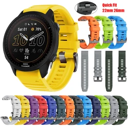 26 22mm Silicone QuickFit Strap For Garmin Watch Band Instinct 2X Forerunner 965 955 745 Approach S70 S60 S62 Bracelet Watchband