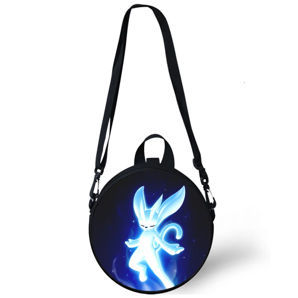 Ori And The Will Of The Wisps Tas TK Anak Gambar 3D Tas Bahu untuk Wanita Sekolah Mini Tas Bulat Tas Rugtas